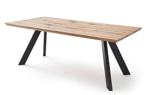 Esstisch; Tischplatte aus Massivholz; Material Massive Eiche Vintage; Öl-Wachs-Beschichtung; (V-Style, Tischsalzstreuer 180x80x2,8 cm) von Generisch