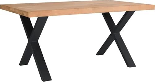 Esstisch; Tischplatte aus Massivholz; Material Massive Eiche Vintage; Öl-Wachs-Beschichtung; (X-Style, Tischsalzstreuer 180x80x2,8 cm) von Generisch