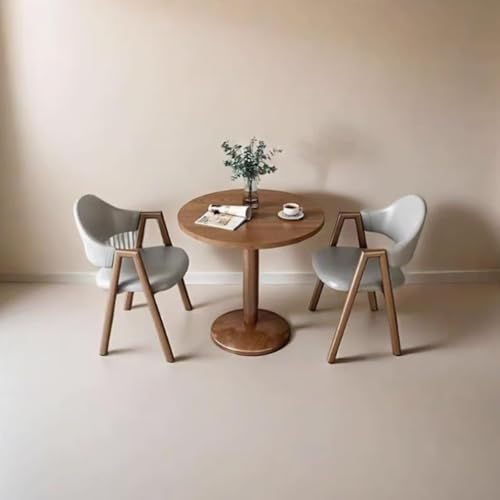 Esstisch-Set, 3-teilig, kleiner runder Holz-Küchentisch mit Stühlen, perfekt für kompakte Räume, gemütliches Esszimmer-Set für Esszimmer oder Restaurant Esstisch-Set, 3-teilig, kleiner runder Holz-Küchentisch mit Stühlen, perfekt für kompakte Räume, gemütliches Esszimmer-Set für Esszimmer oder Restaurant von Generisch