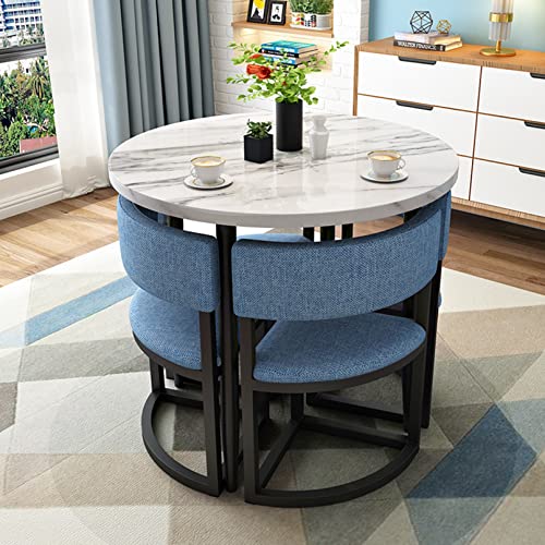 Esstisch Set Rund 80cm für 4 Personen, platzsparendes Design für Büro, Wohnung, Balkon, Küche, Restaurant, und Lounge Esstisch Set Rund 80cm für 4 Personen, platzsparendes Design für Büro, Wohnung, Balkon, Küche, Restaurant, und Lounge von Generisch