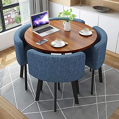 Esstisch Set mit 4 Stühlen - Moderne Möbel für Küchenlounge, kleine Konferenzraumtische und Stühle, Büro oder Wohnzimmer von Generisch