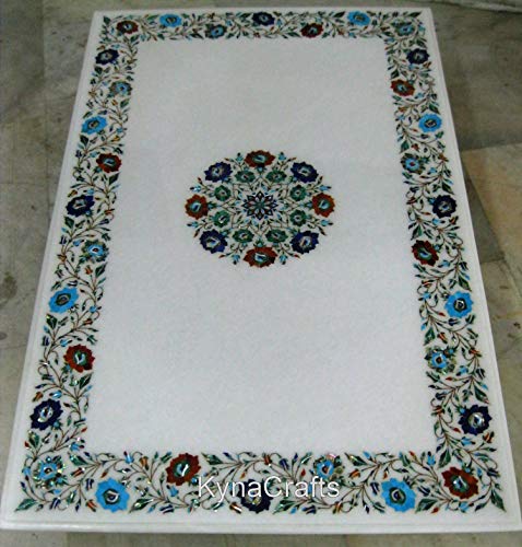 Esstisch aus Marmor I Tischplatte aus weißem Rasen I Marmor-Tischplatte für Wohnzimmer I Marmor-Rasentischplatte I Marmor-Tischplatte handgefertigt 76,2 x 121,9 cm Esstisch aus Marmor I Tischplatte aus weißem Rasen I Marmor-Tischplatte für Wohnzimmer I Marmor-Rasentischplatte I Marmor-Tischplatte handgefertigt 76,2 x 121,9 cm von Generisch
