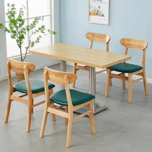 Esstisch aus Massivholz – 5-teiliges rechteckiges Esszimmer-Set mit Stühlen für die Küche zu Hause, perfekt für Familienessen und Versammlungen Esstisch aus Massivholz – 5-teiliges rechteckiges Esszimmer-Set mit Stühlen für die Küche zu Hause, perfekt für Familienessen und Versammlungen von Generisch