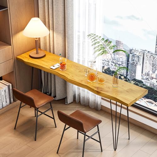 Esstisch in Industrie-Thekenhöhe – Langes, schmales, rechteckiges Live-Edge-Design – Stehtisch aus Massivholz und Metallbasis – Ideal für Küche, Terrasse und Unterhaltung Esstisch in Industrie-Thekenhöhe – Langes, schmales, rechteckiges Live-Edge-Design – Stehtisch aus Massivholz und Metallbasis – Ideal für Küche, Terrasse und Unterhaltung von Generisch