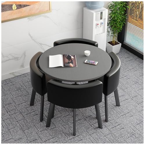 Esstisch und Stühle Set für 4 Personen, platzsparendes Design, ideal für Küche und Esszimmer von Generisch