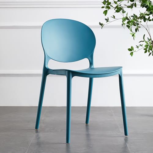 Esszimmerstühle, stapelbar, leicht, Kunststoff, Küchenstühle ohne Armlehnen, perfekt für Veranstaltungen, Schlafzimmer und Wohnzimmer, 150 kg Tragkraft, 4 Stück von Generisch