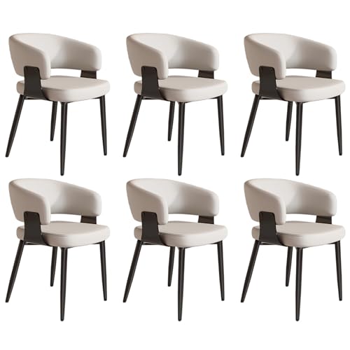 Esszimmerstühle 1/2/4/6er Set, Luxus Küchenstuhl mit Armlehne, Kunstleder Gepolsterter Sitz, Metallbeine für Wohnzimmer/Empfang/Büro/Lounge Esszimmerstühle 1/2/4/6er Set, Luxus Küchenstuhl mit Armlehne, Kunstleder Gepolsterter Sitz, Metallbeine für Wohnzimmer/Empfang/Büro/Lounge von Generisch