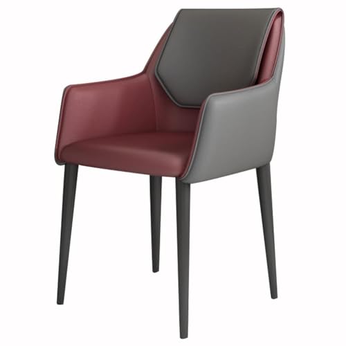 Esszimmerstühle 2er Set - Ergonomische Kunstleder mit Armlehnen, Bequeme Rückenlehne, Eisenbeine für Lounge und Wohnzimmer Empfang Esszimmerstühle 2er Set - Ergonomische Kunstleder mit Armlehnen, Bequeme Rückenlehne, Eisenbeine für Lounge und Wohnzimmer Empfang von Generisch
