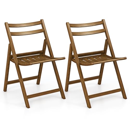 Esszimmerstühle 2er Set Klappstühle - Bauernhausstil Armlehne Küchenstühle mit Lattensitz & gebogener Rückenlehne, Gummirahmen für Wohnzimmer, Esszimmer, Balkon Esszimmerstühle 2er Set Klappstühle - Bauernhausstil Armlehne Küchenstühle mit Lattensitz & gebogener Rückenlehne, Gummirahmen für Wohnzimmer, Esszimmer, Balkon von Generisch