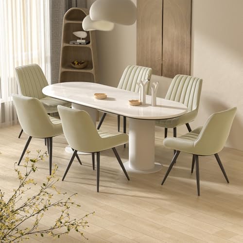 Esszimmerstühle 2er Set | Polsterstühle mit 10 cm dickem Sitzkissen • Polsterstoff Esszimmerstuhl • Küchenstuhl mit Rückenlehne • Moderne Sessel mit Metallbeinen •Beige FU01043BE Esszimmerstühle 2er Set | Polsterstühle mit 10 cm dickem Sitzkissen • Polsterstoff Esszimmerstuhl • Küchenstuhl mit Rückenlehne • Moderne Sessel mit Metallbeinen •Beige FU01043BE von Generisch