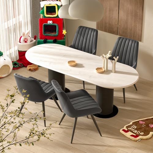 Esszimmerstühle 2er Set | Polsterstühle mit 10 cm dickem Sitzkissen • Polsterstoff Esszimmerstuhl • Küchenstuhl mit Rückenlehne • Moderne Sessel mit Metallbeinen •Beige FU01043BE Esszimmerstühle 2er Set | Polsterstühle mit 10 cm dickem Sitzkissen • Polsterstoff Esszimmerstuhl • Küchenstuhl mit Rückenlehne • Moderne Sessel mit Metallbeinen •Beige FU01043BE von Generisch