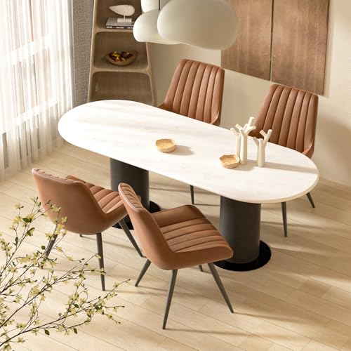 Esszimmerstühle 2er Set | Polsterstühle mit 10 cm dickem Sitzkissen • Polsterstoff Esszimmerstuhl • Küchenstuhl mit Rückenlehne • Moderne Sessel mit Metallbeinen •Beige FU01043BE Esszimmerstühle 2er Set | Polsterstühle mit 10 cm dickem Sitzkissen • Polsterstoff Esszimmerstuhl • Küchenstuhl mit Rückenlehne • Moderne Sessel mit Metallbeinen •Beige FU01043BE von Generisch