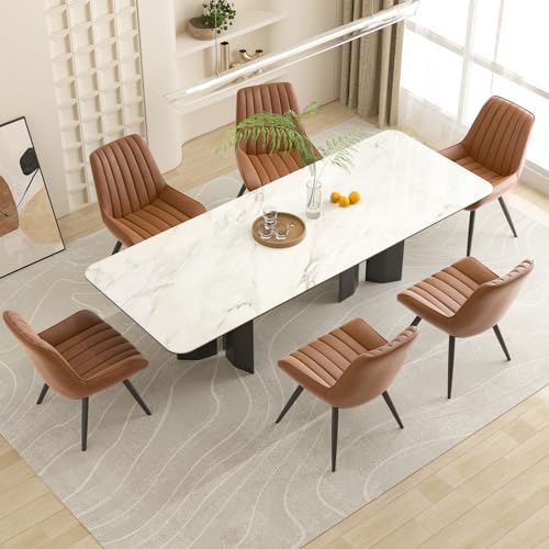 Esszimmerstühle 2er Set | Polsterstühle mit 10 cm dickem Sitzkissen • Polsterstoff Esszimmerstuhl • Küchenstuhl mit Rückenlehne • Moderne Sessel mit Metallbeinen •Beige FU01043BE Esszimmerstühle 2er Set | Polsterstühle mit 10 cm dickem Sitzkissen • Polsterstoff Esszimmerstuhl • Küchenstuhl mit Rückenlehne • Moderne Sessel mit Metallbeinen •Beige FU01043BE von Generisch