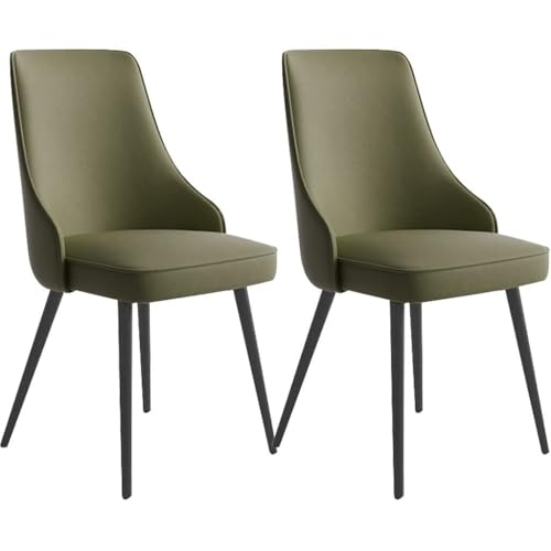 Esszimmerstühle 2er Set - Wasserdichtes PU-Leder mit Metallbeinen, modernes Design für Esszimmer, Küche oder Zuhause von Generisch