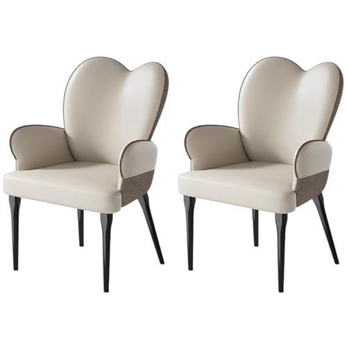 Esszimmerstühle 4er Set, Polsterstuhl Moderne Küchensessel mit Metallbeinen, Lederkissen und gebogener Rückenlehne für Büro, Esszimmer, Wohnzimmer Esszimmerstühle 4er Set, Polsterstuhl Moderne Küchensessel mit Metallbeinen, Lederkissen und gebogener Rückenlehne für Büro, Esszimmer, Wohnzimmer von Generisch