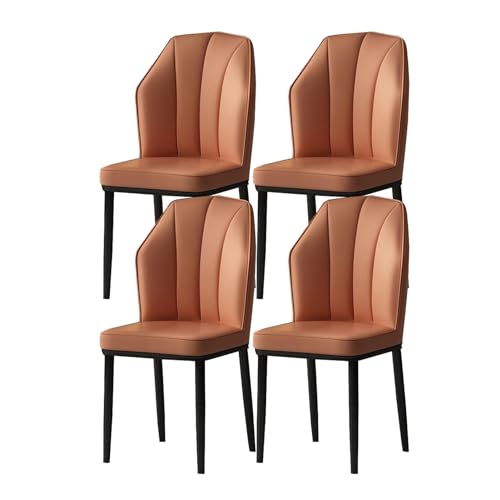 Esszimmerstühle 4er Set, Polsterstuhl aus Leder, Mitte des Jahrhunderts, moderne Beistellstühle mit Rückenlehne für Küche Esszimmerstühle 4er Set, Polsterstuhl aus Leder, Mitte des Jahrhunderts, moderne Beistellstühle mit Rückenlehne für Küche von Generisch
