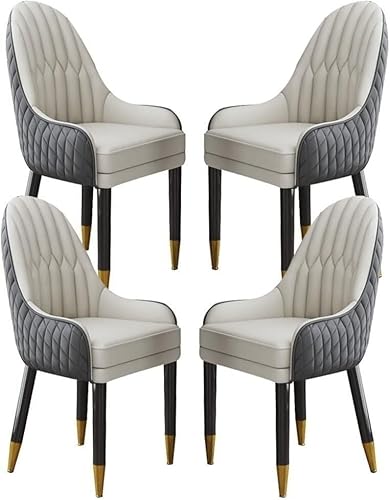 Esszimmerstühle 4er Set - Modernes Mikrofaser-Leder mit Massivholzbeinen Esszimmerstühle 4er Set - Modernes Mikrofaser-Leder mit Massivholzbeinen von Generisch