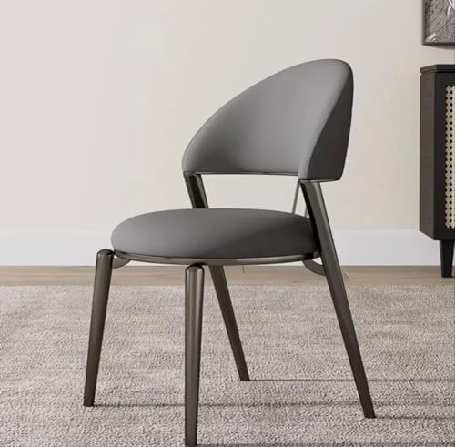 Esszimmerstühle 4er Set mit Kunstleder Polsterung und Metallbeinen für Küche, Lounge und Wohnzimmer von Generisch