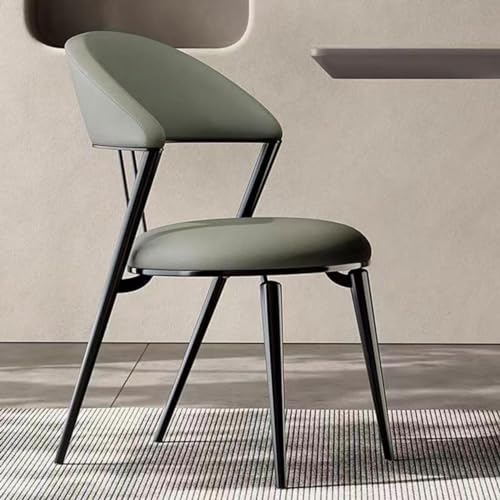 Esszimmerstühle 4er Set mit Kunstleder Polsterung und Metallbeinen für Küche, Lounge und Wohnzimmer von Generisch