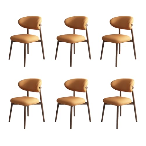 Esszimmerstühle 6er Set, Ergonomisches Gepolstertes Holzdesign, Leicht zu Reinigen für Küche und Wohnzimmer Esszimmerstühle 6er Set, Ergonomisches Gepolstertes Holzdesign, Leicht zu Reinigen für Küche und Wohnzimmer von Generisch