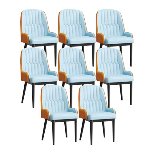 Esszimmerstühle 6er Set, Moderne Polsterstühle Seitenstühle mit Armlehnen, Hohe Rückenlehne PU für Esszimmer von Generisch
