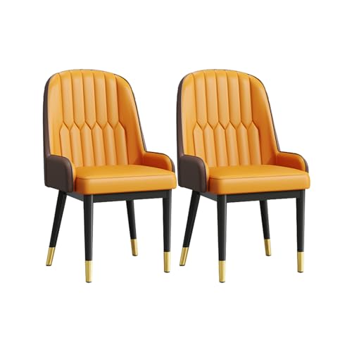 Esszimmerstühle 6er Set, Moderne Polsterstühle Seitenstühle mit Armlehnen, Hohe Rückenlehne PU für Esszimmer von Generisch
