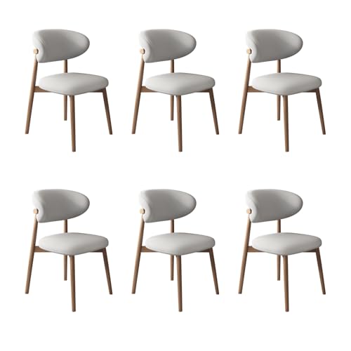 Esszimmerstühle Set - Mid Century Moderne gepolsterte Holzstühle, bequem und leicht zu reinigen, stabiles Design, 6-teiliges Set für Wohnzimmer Esszimmerstühle Set - Mid Century Moderne gepolsterte Holzstühle, bequem und leicht zu reinigen, stabiles Design, 6-teiliges Set für Wohnzimmer von Generisch