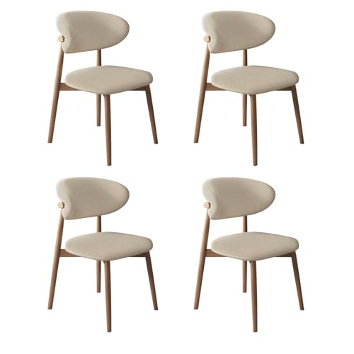 Esszimmerstühle Set - Mid Century Moderne gepolsterte Holzstühle, bequem und leicht zu reinigen, stabiles Design, 6-teiliges Set für Wohnzimmer von Generisch