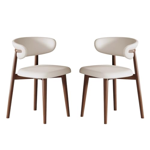 Esszimmerstühle aus Holz, 2 Stück, Kunstleder-Stühle für Küche und Wohnzimmer, armloses Design mit Massivholzbeinen, stilvolle und bequeme Schlafzimmermöbel Esszimmerstühle aus Holz, 2 Stück, Kunstleder-Stühle für Küche und Wohnzimmer, armloses Design mit Massivholzbeinen, stilvolle und bequeme Schlafzimmermöbel von Generisch