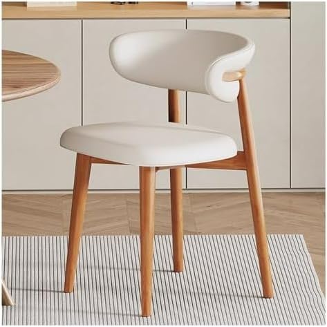 Esszimmerstühle aus Holz – Armlehnenlose Kunst-PU-Seitenstühle mit Massivholzbeinen für Küche, Esszimmer, Wohnzimmer Esszimmerstühle aus Holz – Armlehnenlose Kunst-PU-Seitenstühle mit Massivholzbeinen für Küche, Esszimmer, Wohnzimmer von Generisch