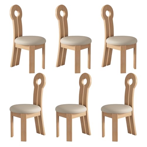 Esszimmerstühle aus Holz - Bequeme gepolsterte moderne Stühle mit einzigartiger Form und Rückenlehne für Küche und Wohnzimmer Esszimmerstühle aus Holz - Bequeme gepolsterte moderne Stühle mit einzigartiger Form und Rückenlehne für Küche und Wohnzimmer von Generisch