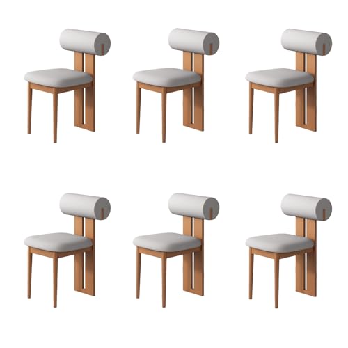 Esszimmerstühle aus Holz - Mid Century Moderne Polsterstühle mit ergonomischer Rückenlehne für Küche und Wohnzimmer von Generisch