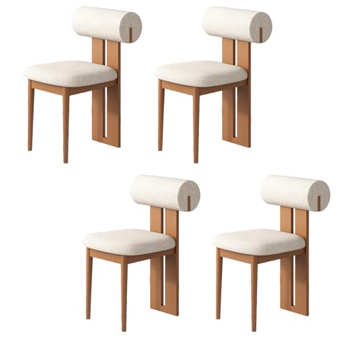 Esszimmerstühle aus Holz - Mid Century Moderne Polsterstühle mit ergonomischer Rückenlehne für Küche und Wohnzimmer von Generisch
