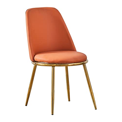 Esszimmerstühle aus Leder, Mitte des Jahrhunderts Akzentstühle mit PU weich gepolsterter Sitz und Rückenlehne, bequemer Seitenstuhl mit Metallbeinen Esszimmerstühle aus Leder, Mitte des Jahrhunderts Akzentstühle mit PU weich gepolsterter Sitz und Rückenlehne, bequemer Seitenstuhl mit Metallbeinen von Generisch