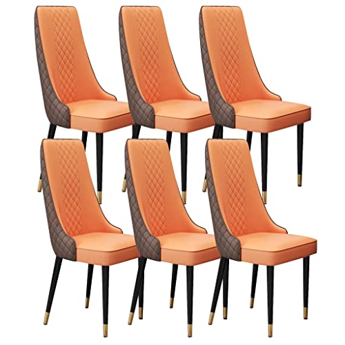 Esszimmerstühle aus Mikrofaser-Leder, Lounge-Stühle mit stabilen Beinen aus Karbonstahl, perfekt für Wohnzimmer und Theke, stilvolles Design von Generisch