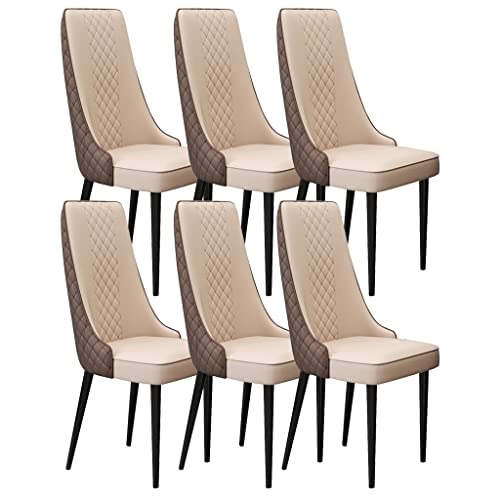 Esszimmerstühle aus Mikrofaser-Leder, Lounge-Stühle mit stabilen Beinen aus Karbonstahl, perfekt für Wohnzimmer und Theke, stilvolles Design von Generisch