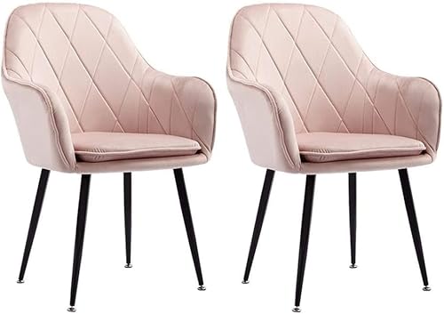 Esszimmerstühle aus Samt, 2er-Set, stilvolle Küchentheke & Lounge-Stühle, Rückenlehne & gepolsterter Sitz für Wohnzimmer, Ecksitz, rosa Empfangsstühle Esszimmerstühle aus Samt, 2er-Set, stilvolle Küchentheke & Lounge-Stühle, Rückenlehne & gepolsterter Sitz für Wohnzimmer, Ecksitz, rosa Empfangsstühle von Generisch
