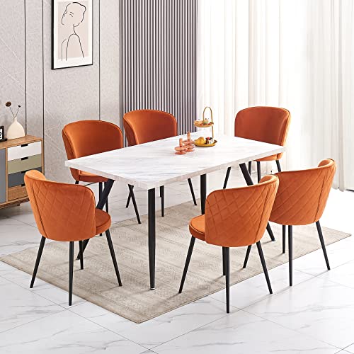 Esszimmerstühle aus Samt mit dicker Rückenlehne und gepolstertem Sitz für Küche, Wohnzimmer oder Schlafzimmer Esszimmerstühle aus Samt mit dicker Rückenlehne und gepolstertem Sitz für Küche, Wohnzimmer oder Schlafzimmer von Generisch