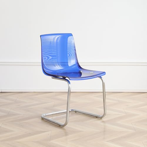 Esszimmerstühle aus transparentem Acryl, moderne Küchenstühle mit Chrombasis, transparente Rückenlehne, Esszimmerstuhl, Kunststoff-Akzent-Seitenstuhl, Schminkstuhl für Schlafzimmer, 2er-Set von Generisch