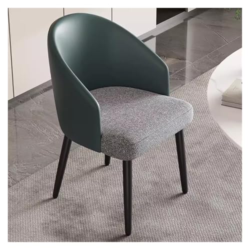 Esszimmerstühle mit gebogener Rückenlehne, Metallbeine, bequeme Akzentstühle für Wohnzimmer und Küche, 2er-Set von Generisch