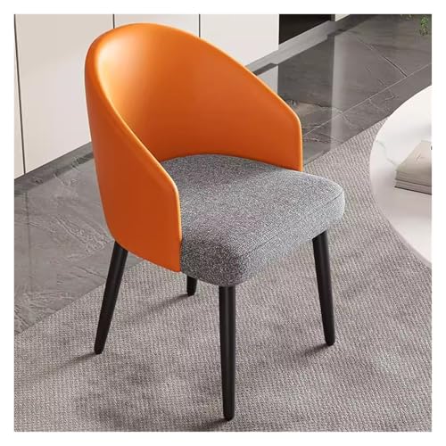 Esszimmerstühle mit gebogener Rückenlehne, Metallbeine, bequeme Akzentstühle für Wohnzimmer und Küche, 2er-Set Esszimmerstühle mit gebogener Rückenlehne, Metallbeine, bequeme Akzentstühle für Wohnzimmer und Küche, 2er-Set von Generisch