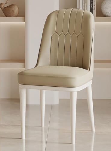 Esszimmerstuhl 2er Set - Kunstleder gepolsterte lässige Küchenstühle mit weißen Metallbeinen für Wohn- und Esszimmermöbel Esszimmerstuhl 2er Set - Kunstleder gepolsterte lässige Küchenstühle mit weißen Metallbeinen für Wohn- und Esszimmermöbel von Generisch