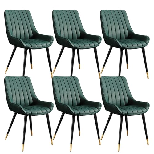 Esszimmerstuhl 6er Set, Moderne PU Kissen Sitze mit Metallbeinen für Wohnzimmer und Küche Esszimmerstuhl 6er Set, Moderne PU Kissen Sitze mit Metallbeinen für Wohnzimmer und Küche von Generisch