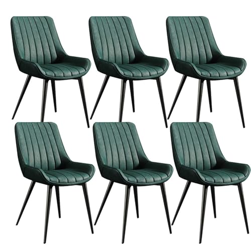 Esszimmerstuhl 6er Set, Moderne PU Kissen Sitze mit Metallbeinen für Wohnzimmer und Küche Esszimmerstuhl 6er Set, Moderne PU Kissen Sitze mit Metallbeinen für Wohnzimmer und Küche von Generisch