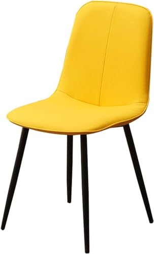 Esszimmerstuhl Küche Esszimmer Möbel Stühle Kunstleder Matte Wildleder Esszimmerstühle für Wohnzimmer Terrasse Büro Küche Lounging (Farbe: Gelb) von Generisch