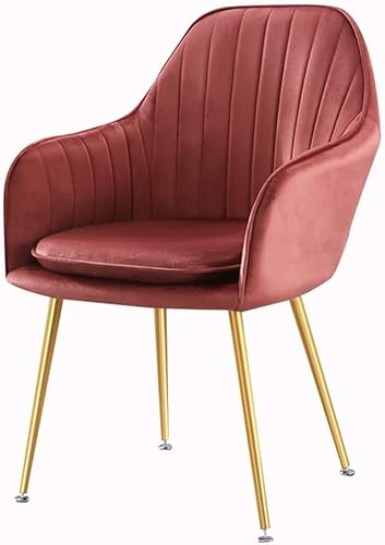 Esszimmerstuhl aus Samt mit Metallbeinen, moderner gepolsterter Sessel für Küche & Wohnzimmer, bequeme Esszimmermöbel von Generisch
