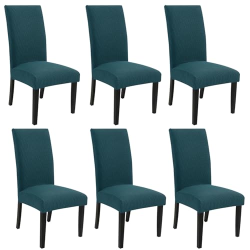 Esszimmerstuhlhussen-Set, abnehmbare, waschbare Schonbezüge mit Gummizug für Stühle mit hoher Rückenlehne, perfekt für Restaurants und Zuhause von Generisch
