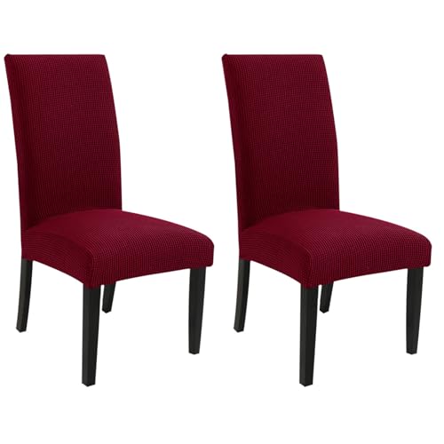 Esszimmerstuhlhussen-Set, abnehmbare, waschbare Schonbezüge mit Gummizug für Stühle mit hoher Rückenlehne, perfekt für Restaurants und Zuhause von Generisch