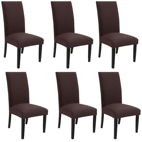 Esszimmerstuhlhussen-Set, abnehmbare, waschbare Schonbezüge mit Gummizug für Stühle mit hoher Rückenlehne, perfekt für Restaurants und Zuhause von Generisch