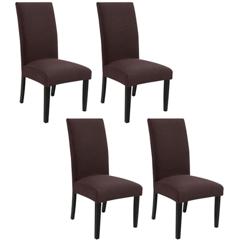 Esszimmerstuhlhussen-Set, abnehmbare, waschbare Schonbezüge mit Gummizug für Stühle mit hoher Rückenlehne, perfekt für Restaurants und Zuhause von Generisch